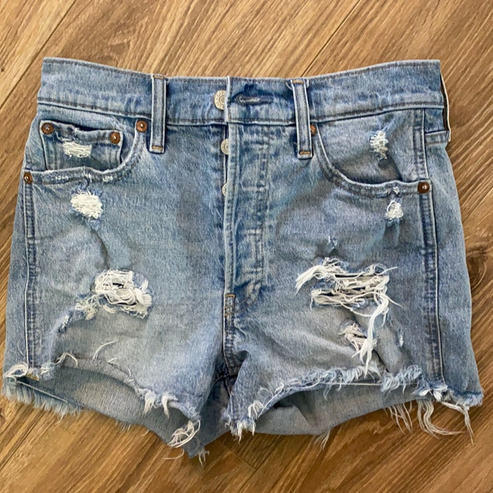 GAP Denim-Destructed Cheeky Shorts